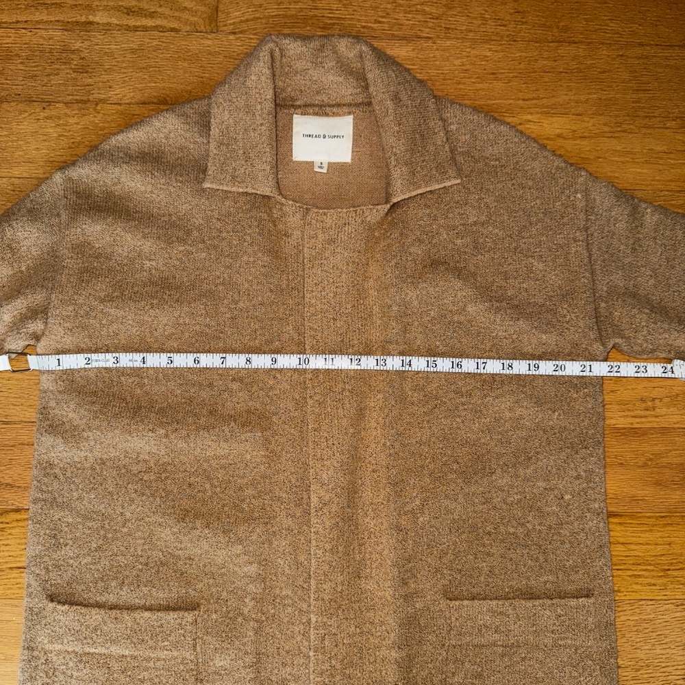 Collared Open-Front Cardigan - Picture 4 of 5